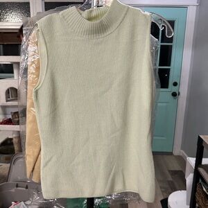 St. John Yellow Tank Top Sleeveless Ribbed Style